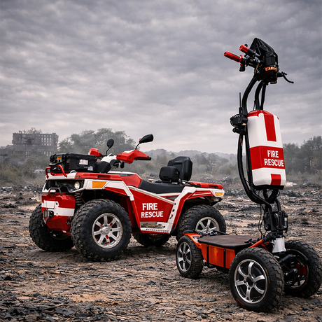 All Terrain Electric Scooter with Robust Off-Road Capability 4X4 E-Scooter