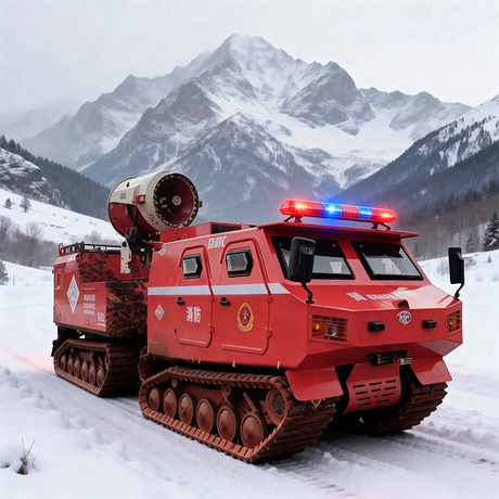 Versatile All-Terrain Tracked Amphibious Firefighting Vehicle